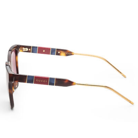 NEW GG0599SA GUCCI BROWN PINK GUCCI EYEWEAR GG0599SA 003 GUCCI UNISEX SUNGLASSES - Picture 4 of 8